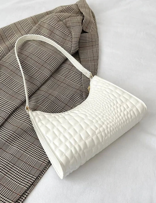 White Geometric Bag