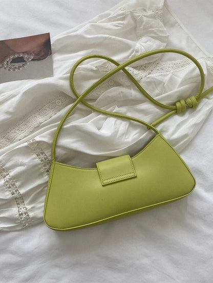 Mint Green Minimalist Baguette Bag