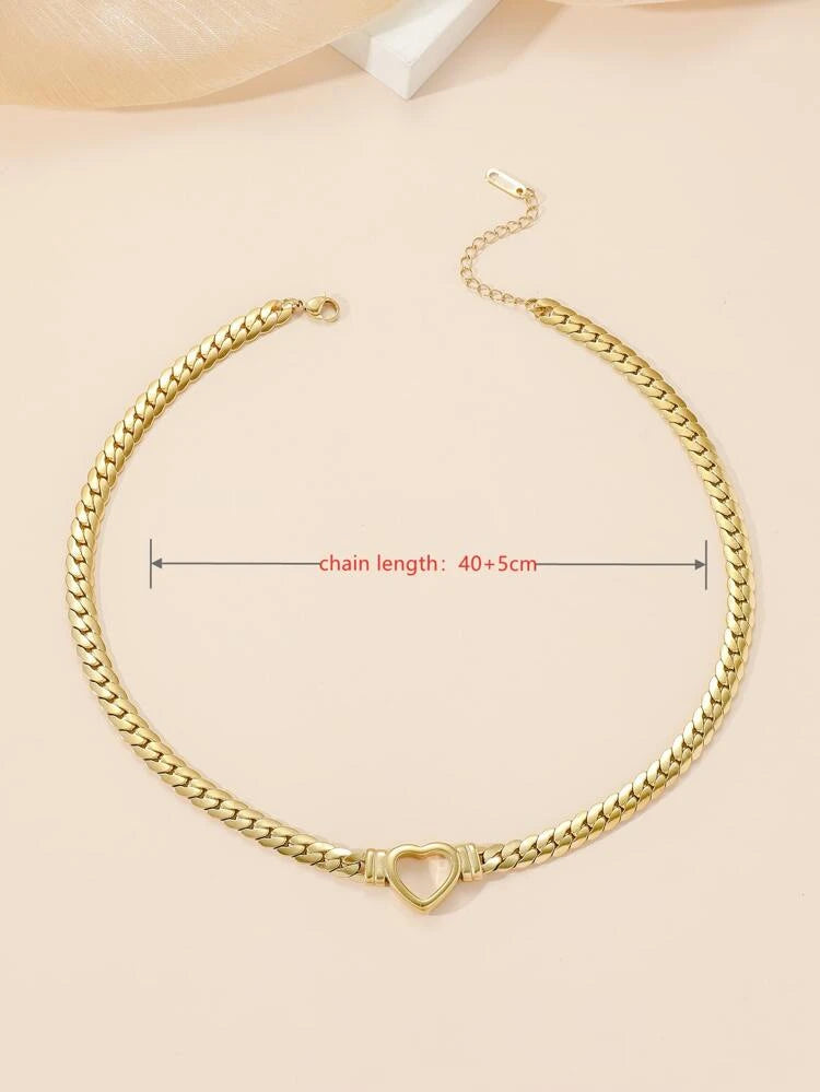 Heart Decor Choker Necklace