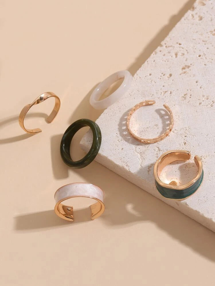 6pcs Minimal Ring Set