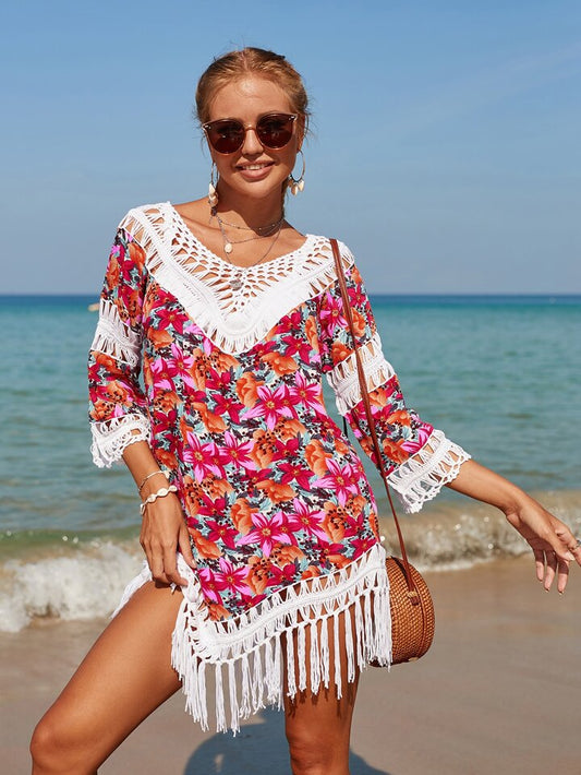 Floral Crochet Cover Up