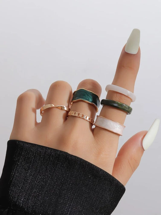 6pcs Minimal Ring Set