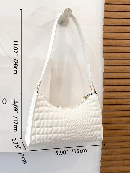 White Geometric Bag