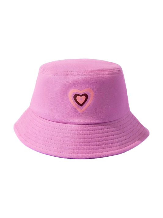 Pink Heart Bucket Hat