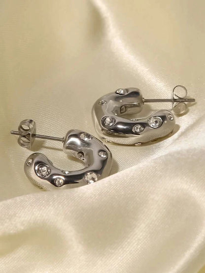 Cubic Zirconia Hoop Earrings