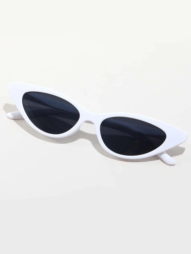 White cateye sunglasses