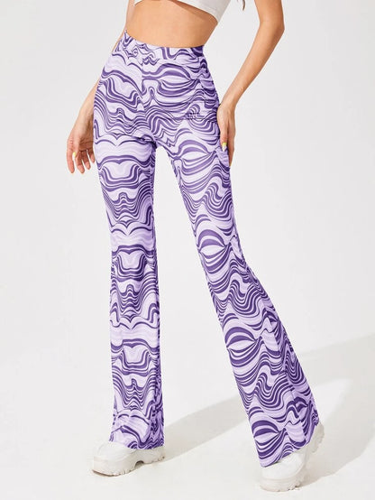 Purple Flare Pants