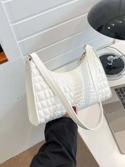 White Geometric Bag