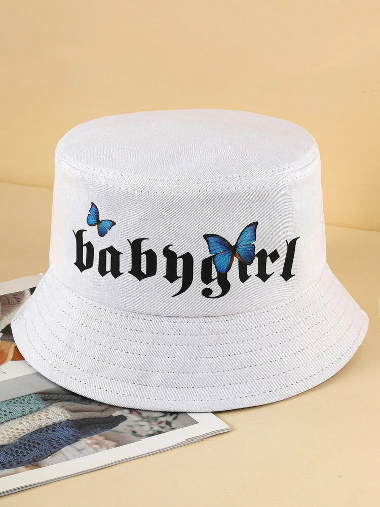 White Baby Girl Bucket Hat