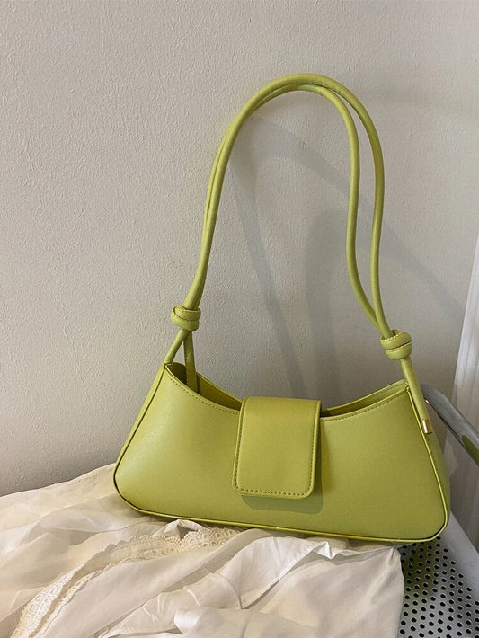 Mint Green Minimalist Baguette Bag