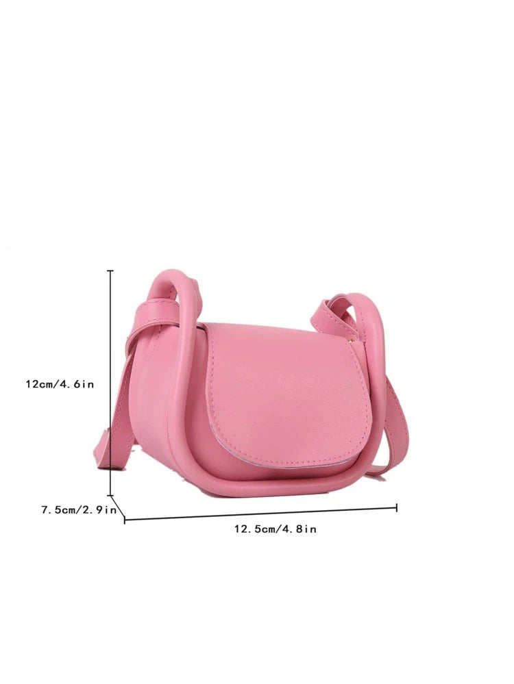 Pink Mini Flap Saddle Bag