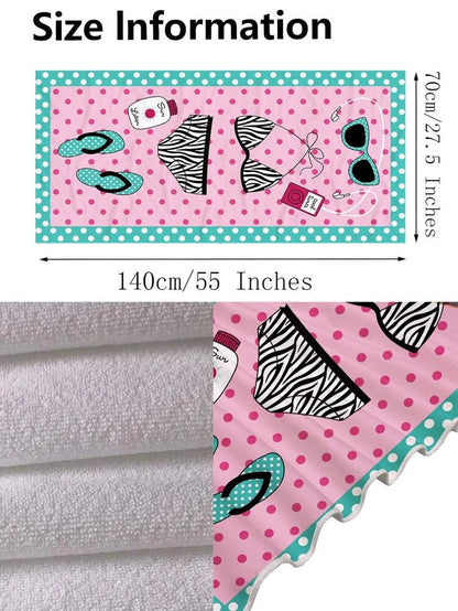 Graphic Microfiber Beach Towel