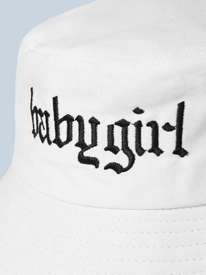 White Baby Girl Bucket Hat