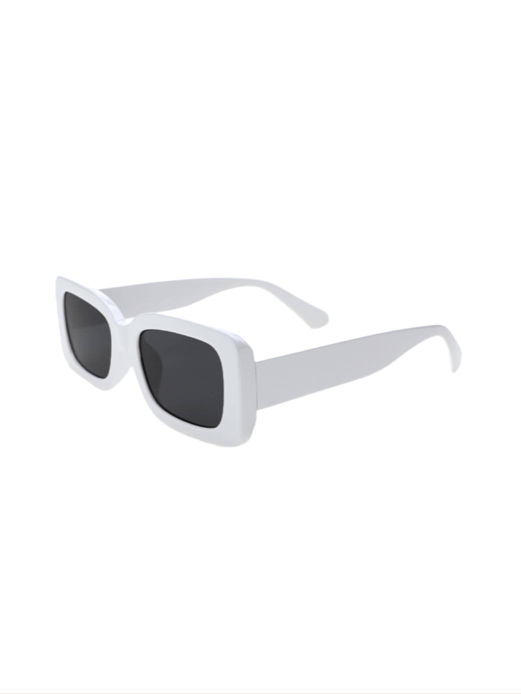 White Square Frame Sunglasses