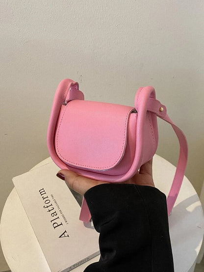 Pink Mini Flap Saddle Bag