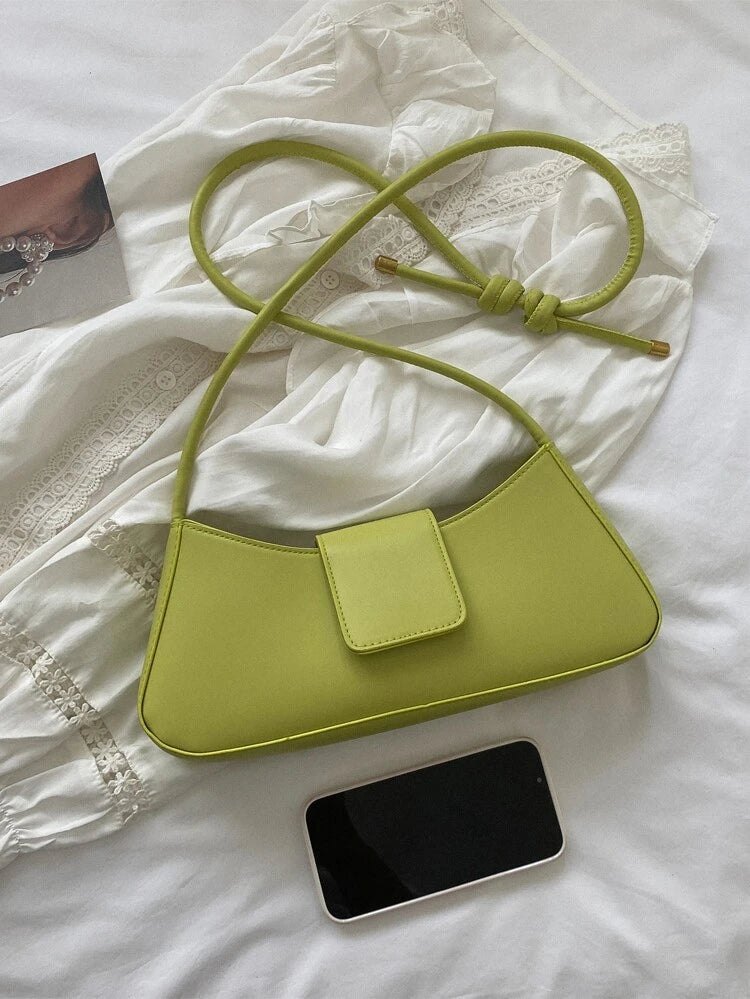 Mint Green Minimalist Baguette Bag