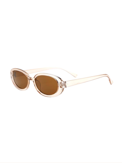 Brown Rounded Frame Sunglasses