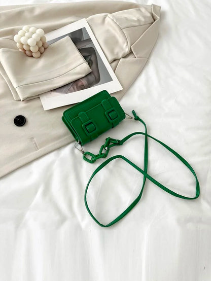 Green Mini Buckle Square Bag