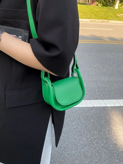 Green Mini Flap Saddle Bag