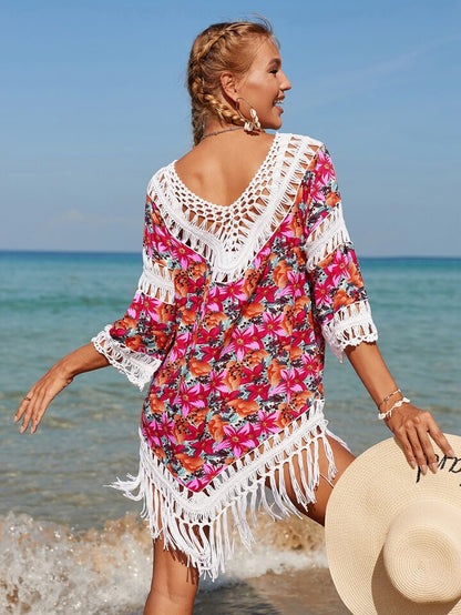 Floral Crochet Cover Up