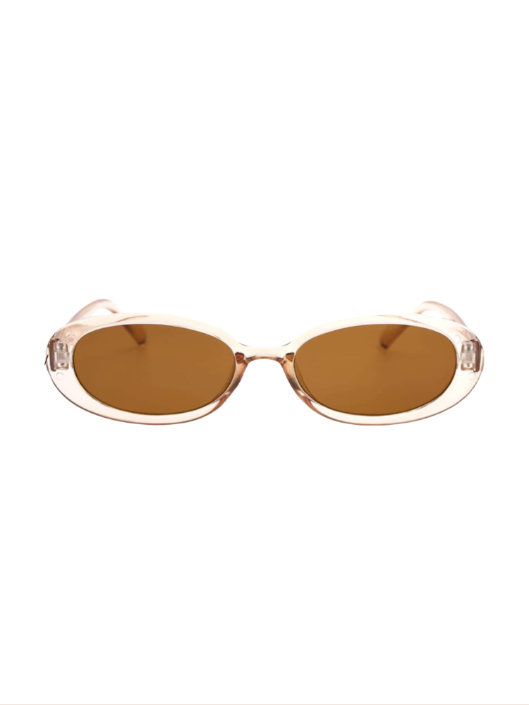 Brown Rounded Frame Sunglasses