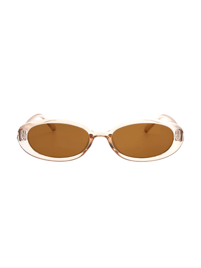 Brown Rounded Frame Sunglasses