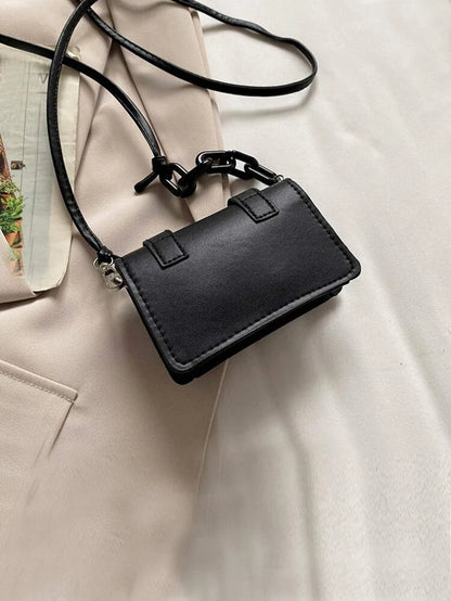 Black Mini Buckle Square Bag