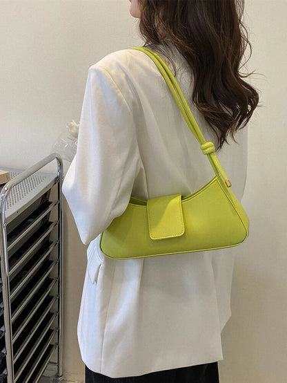 Mint Green Minimalist Baguette Bag