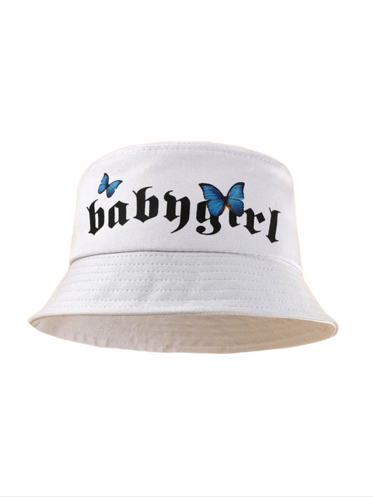 White Baby Girl Bucket Hat