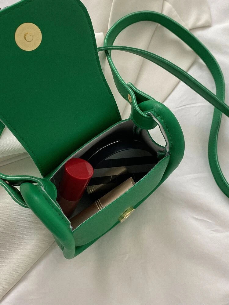 Green Mini Flap Saddle Bag