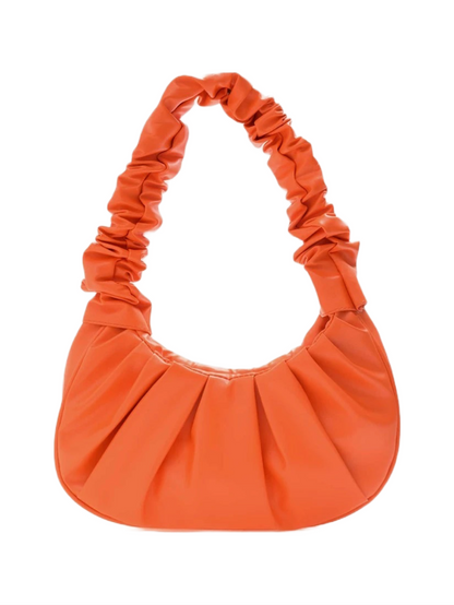 Orange ruched bag