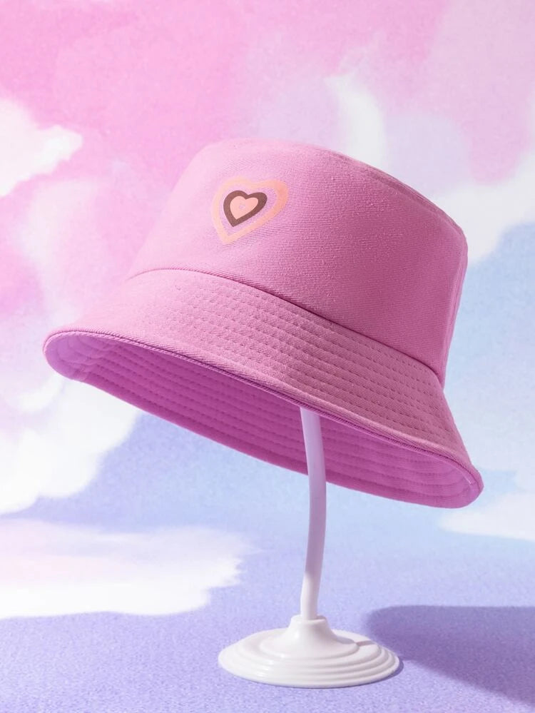 Pink Heart Bucket Hat