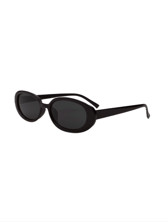 Black Rounded Frame Sunglasses