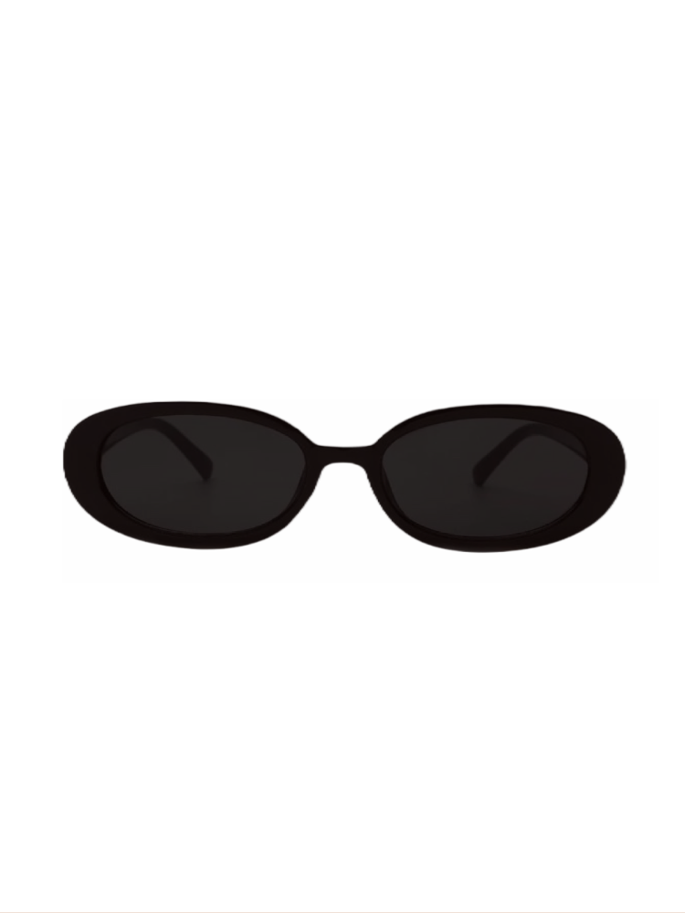 Black Rounded Frame Sunglasses