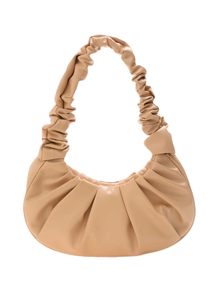 Khaki ruched bag