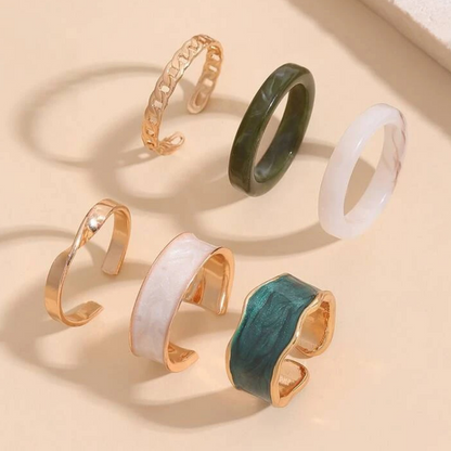 6pcs Minimal Ring Set