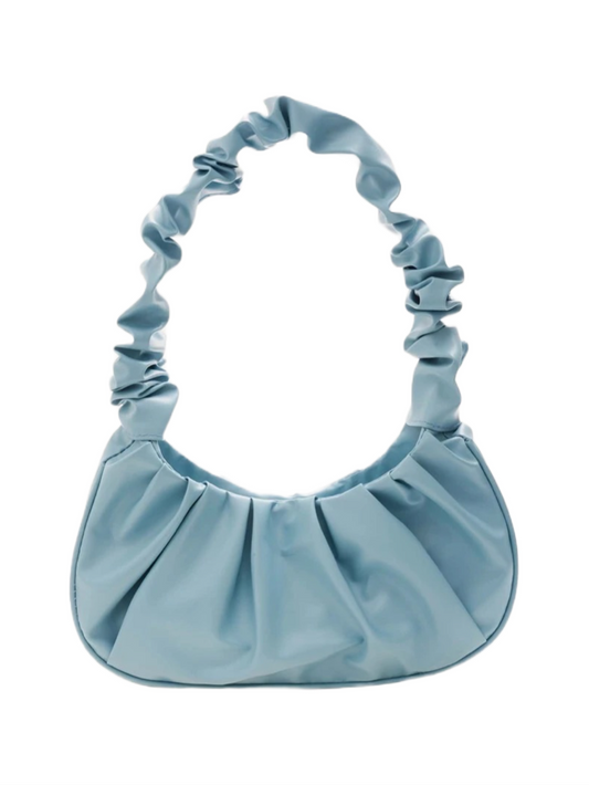 Ruched blue bag