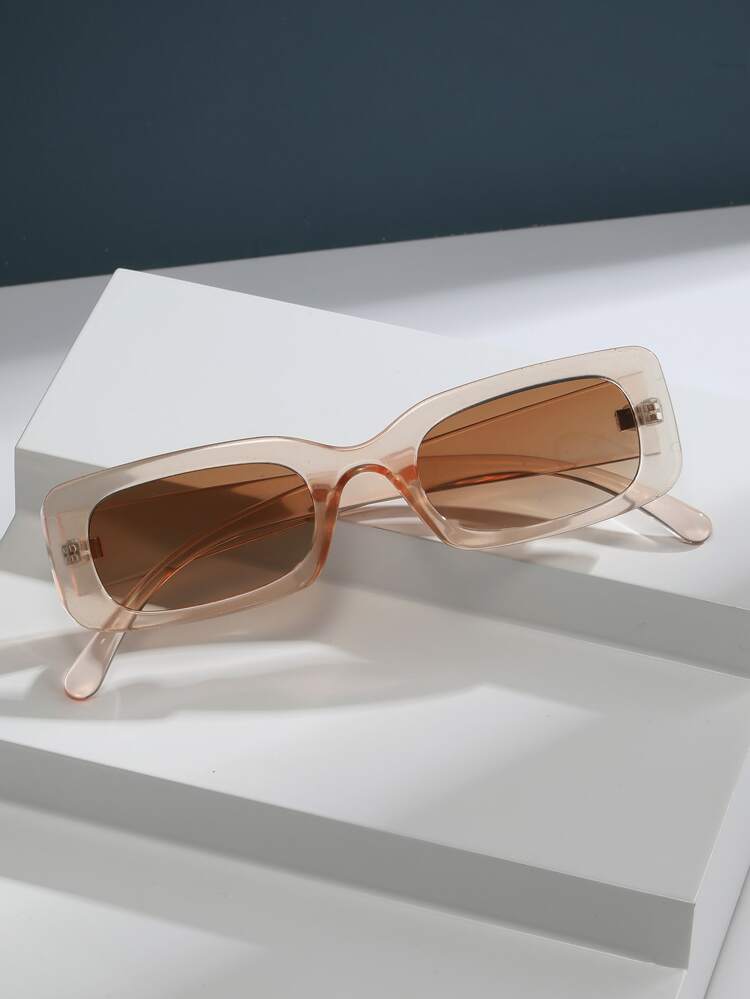 Brown Square Frame Sunglasses