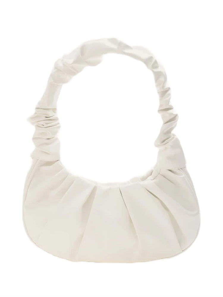 White Ruched Bag