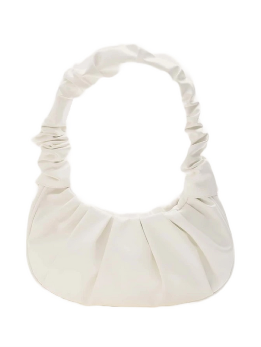 White Ruched Bag