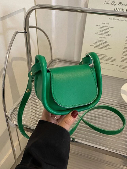 Green Mini Flap Saddle Bag