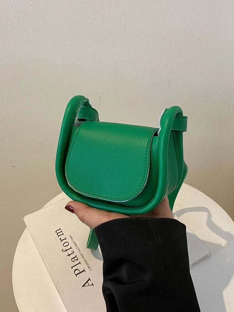 Green Mini Flap Saddle Bag