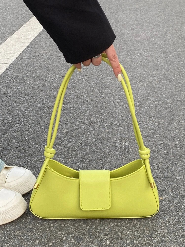 Mint Green Minimalist Baguette Bag