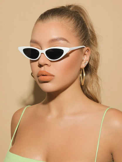 White cateye sunglasses