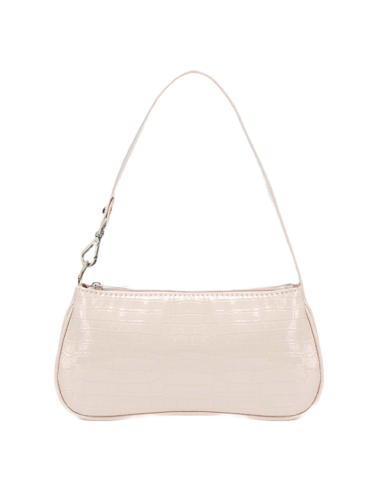 Apricot Croc Baguette Bag