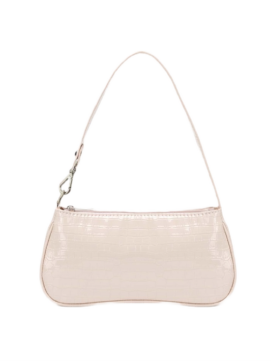 Apricot Croc Baguette Bag