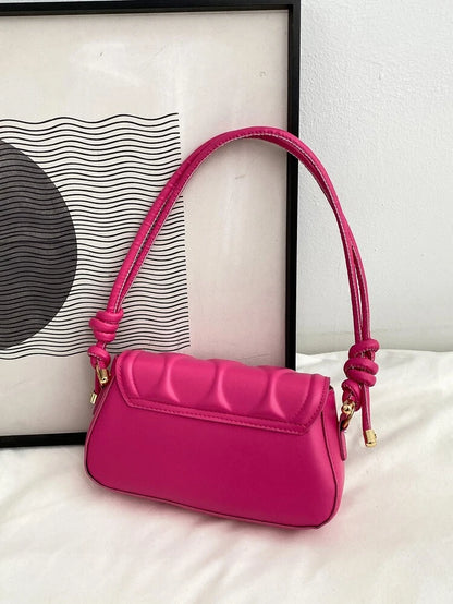 Hot Pink Geometric Flap Bag