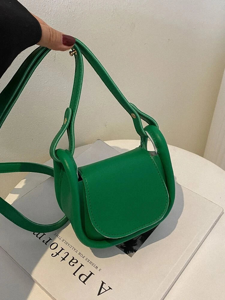 Green Mini Flap Saddle Bag