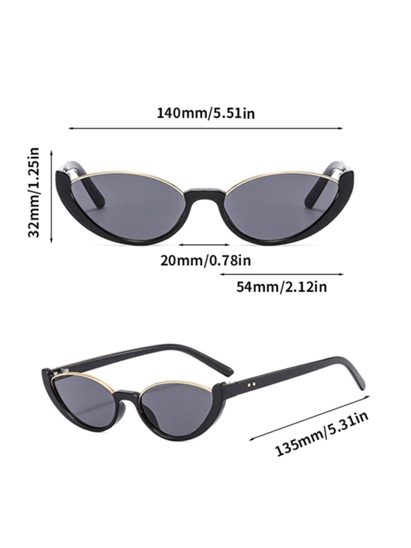 Black Cat Eye Sunglasses