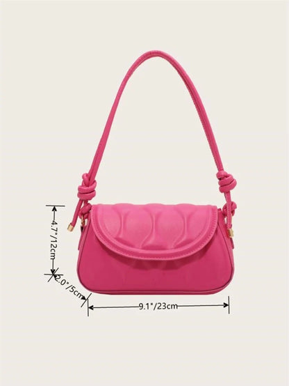 Hot Pink Geometric Flap Bag